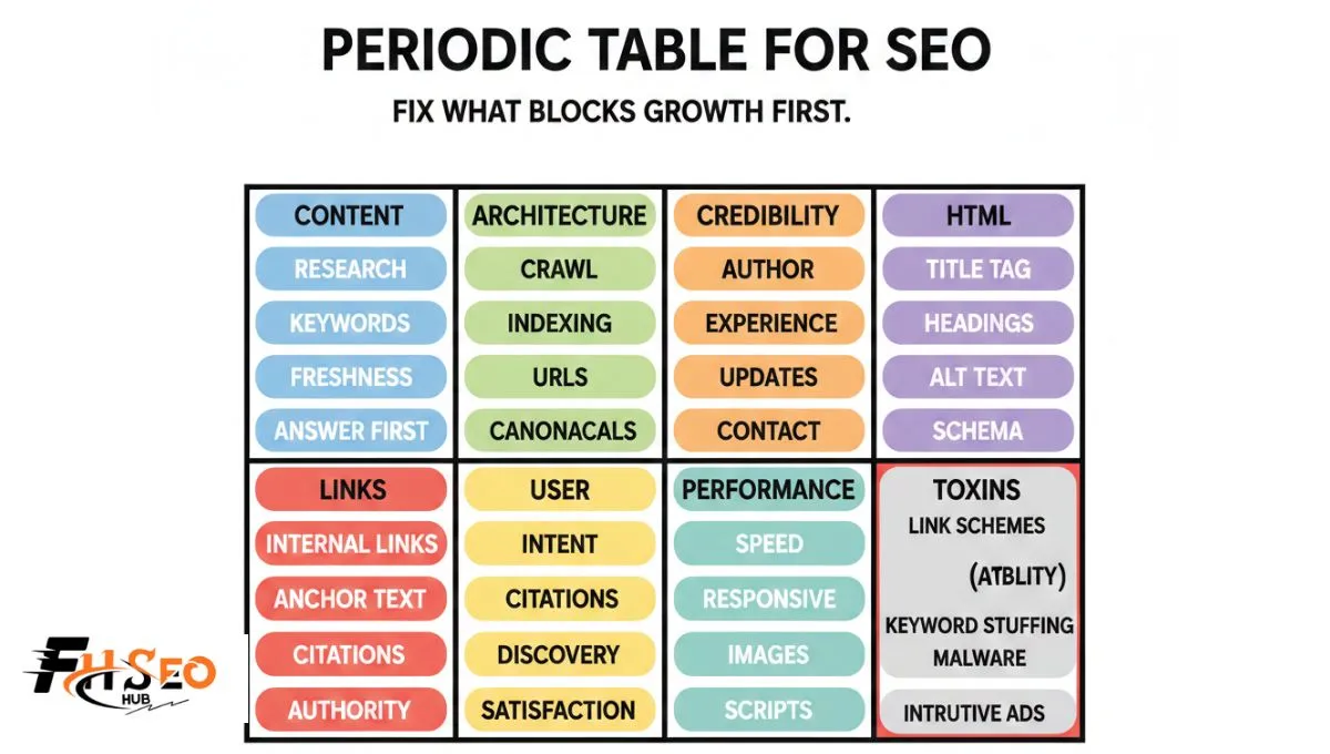 Periodic Table for SEO