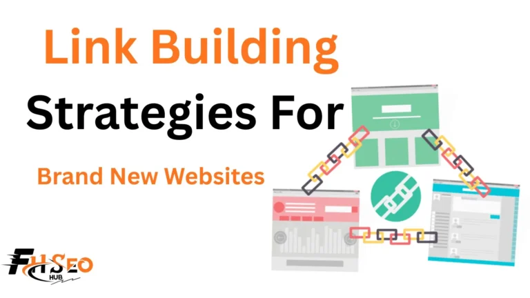 Infographic showing 10 link building strategies for brand new websites