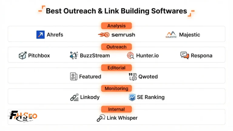 Comparison of the best link building and outreach software including Pitchbox and Link Whisper for 2026
