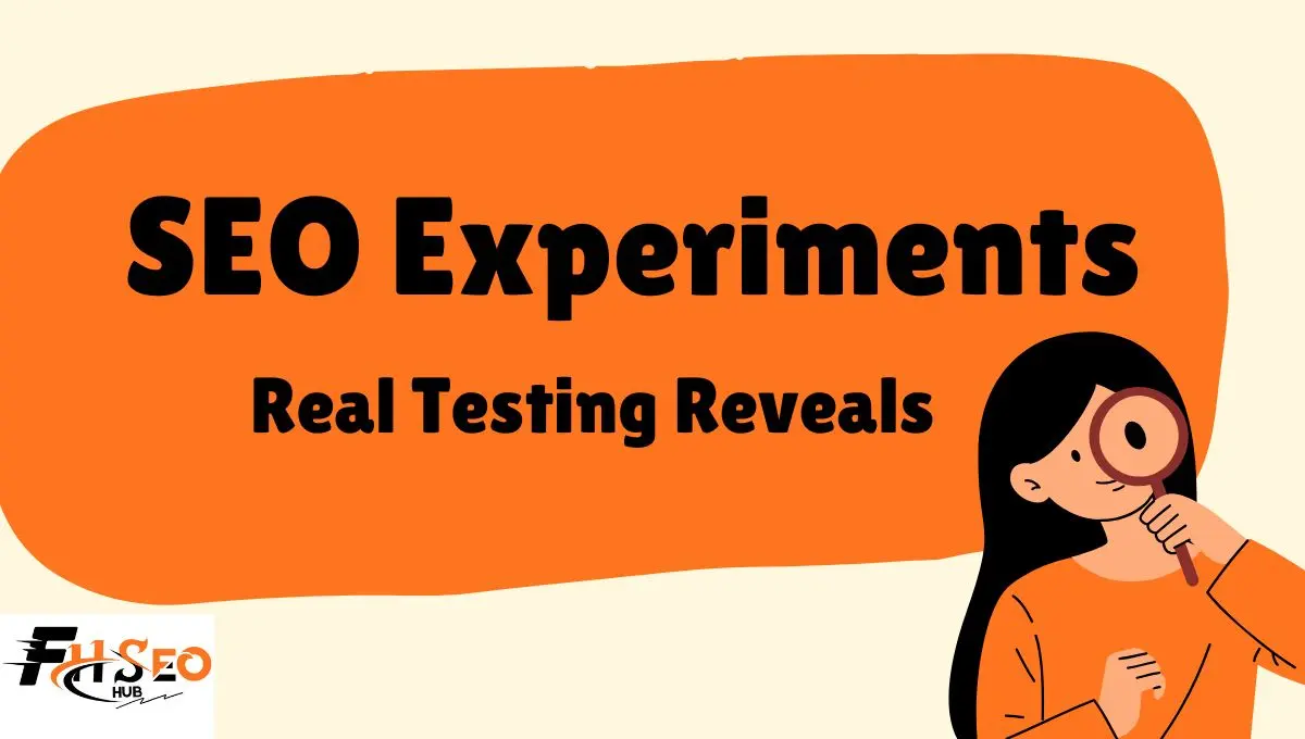 Infographic summarizing 15 SEO experiments and their tested ranking results