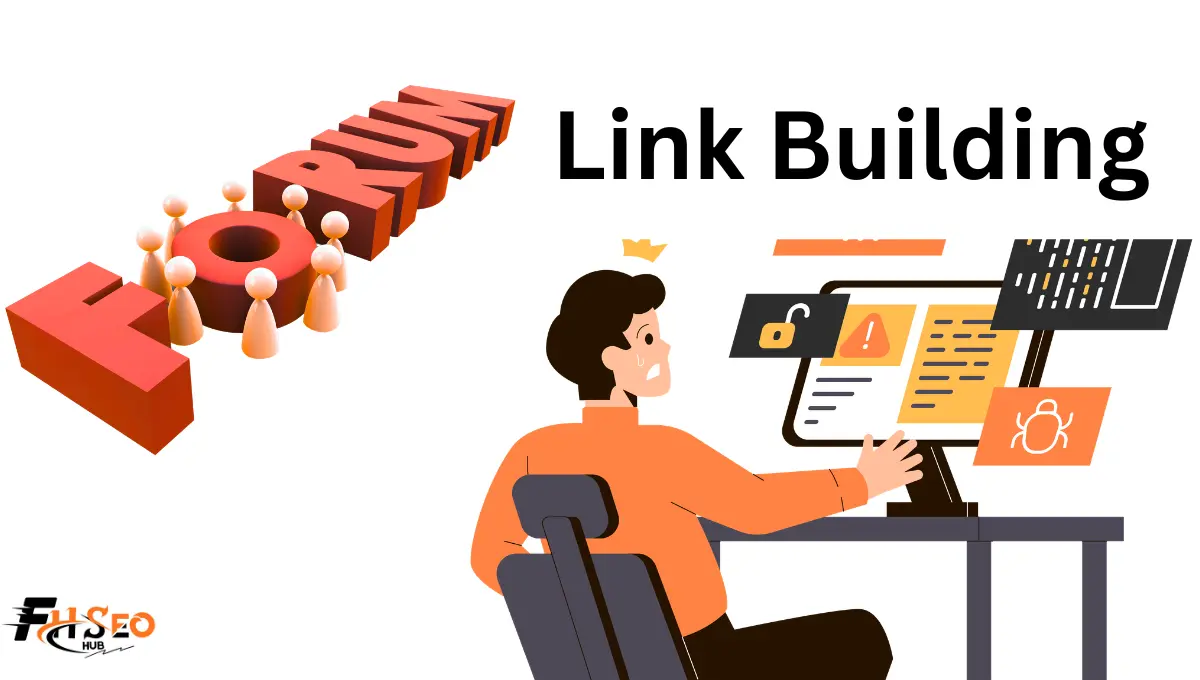 Illustration explaining what forum link building is and how nofollow forum links work