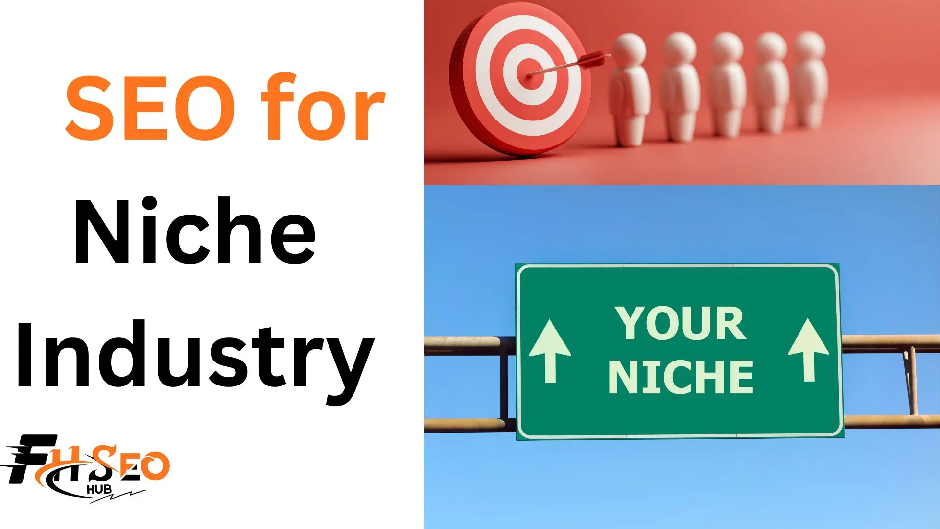 Diagram showing the SEO process for a super niche industry from keyword research to authority building