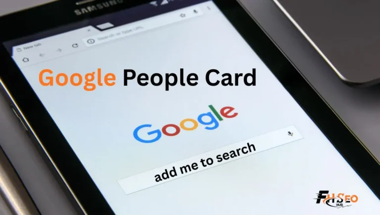 Google People Card example in mobile search results showing name, job title, and social links