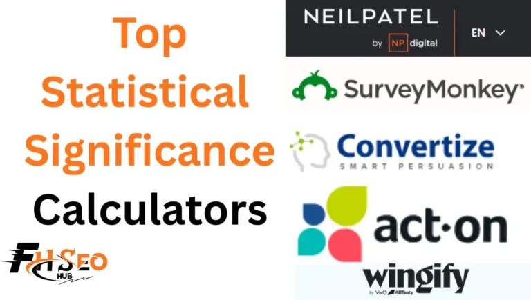 Comparison of the top 5 statistical significance calculators for A/B testing, including VWO, SurveyMonkey, Neil Patel, Convertize, and Act-On