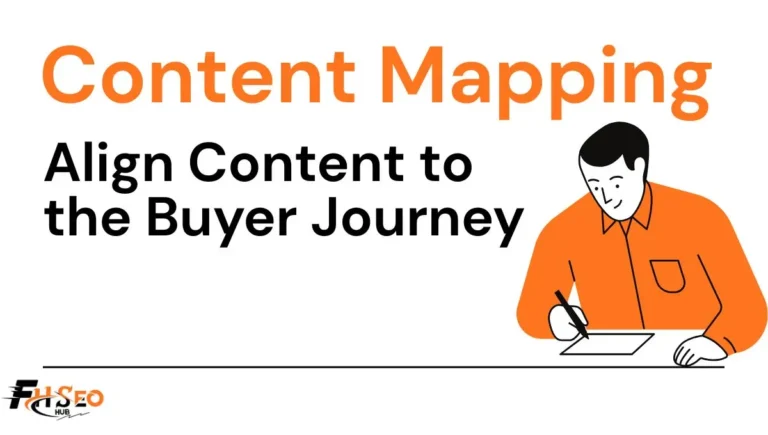 Content mapping template showing buyer journey stages from awareness to decision with assets mapped to each persona