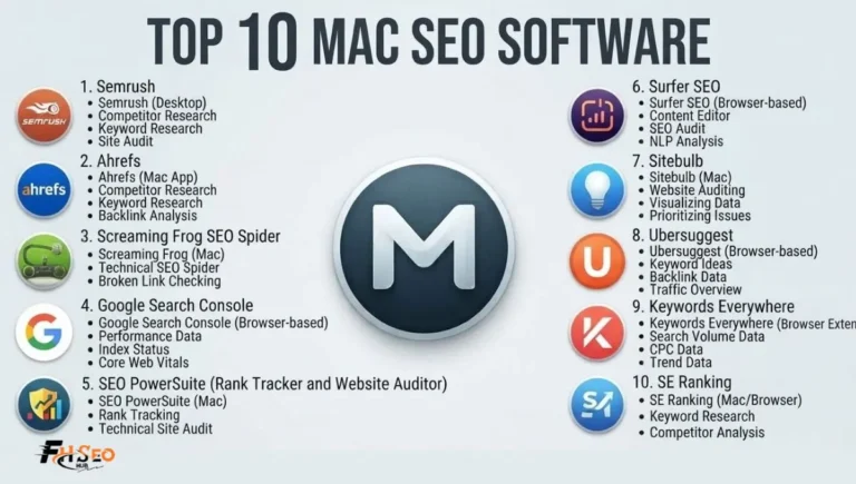 Comparison of the top Mac SEO tools and software for keyword research and technical audits